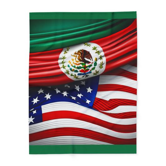 Fleece Blanket - Mexico&USA